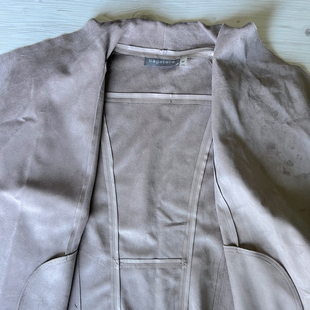 BAGATELLE faux leather draped jacket size M EUC - Picture 9 of 14